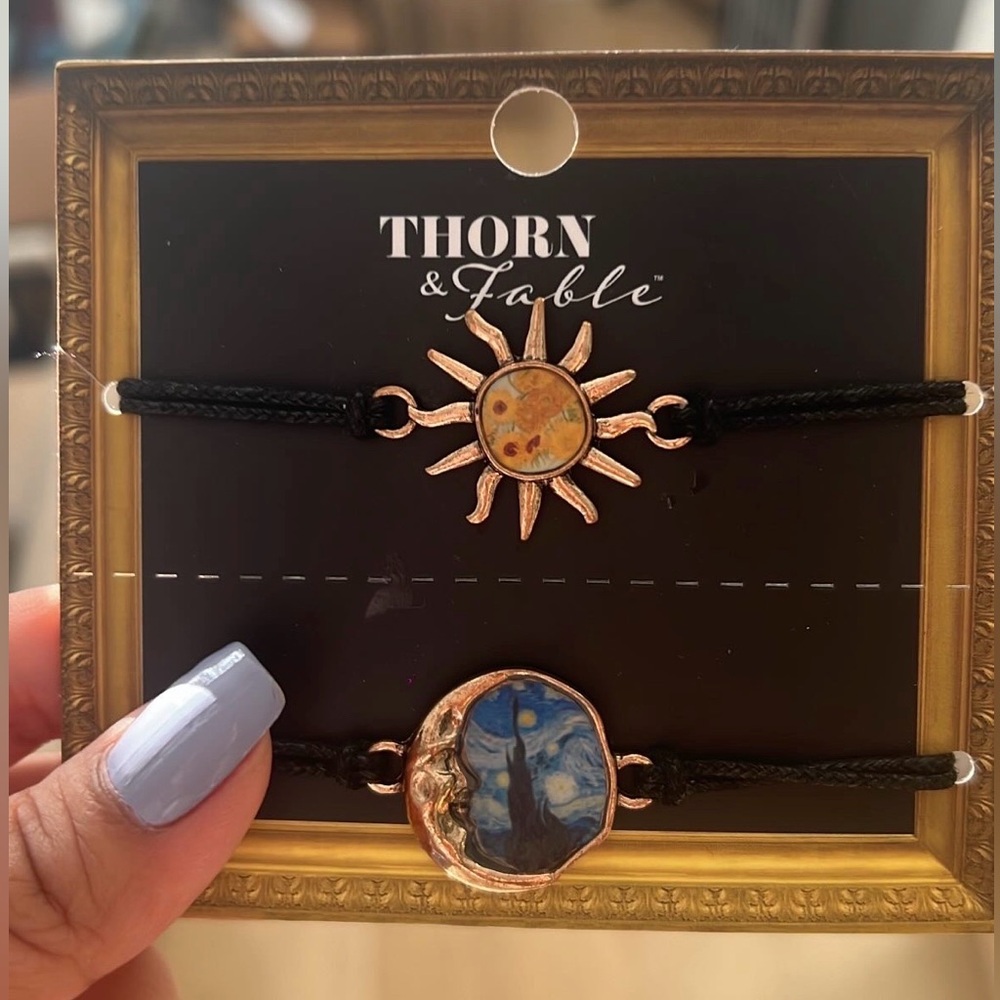 Starry Night and Sunflowers Van Gogh Bracelet Set